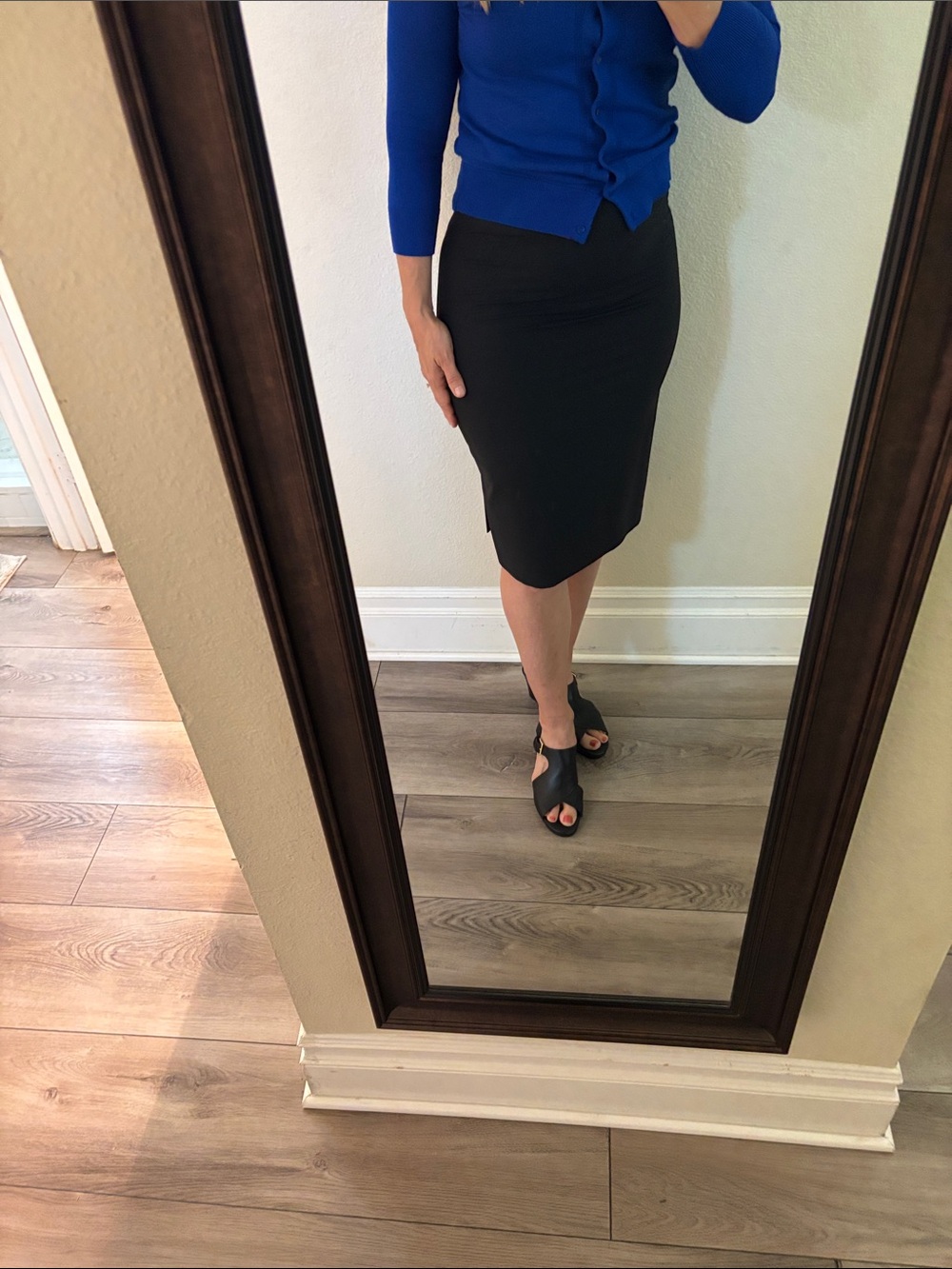Theory Black Pencil Skirt